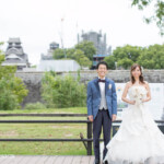 熊本城前撮り写真|ドレス